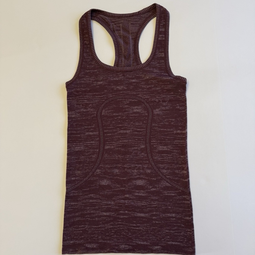 Lululemon Women's Swiftly Tech Tank Top Sleeveless Maroon Size 2 Athletic Red
